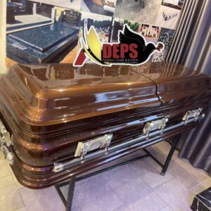 Brown Dome Top Casket