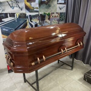 Brown Solid Poplar Casket