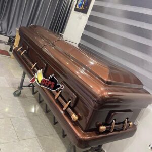Glossy Brown Design Casket
